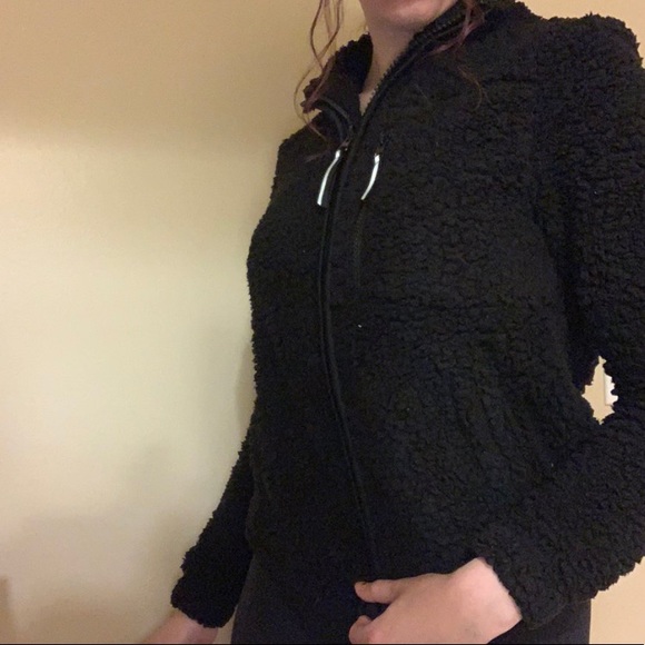 garage black fleece zip up - Picture 1 of 2